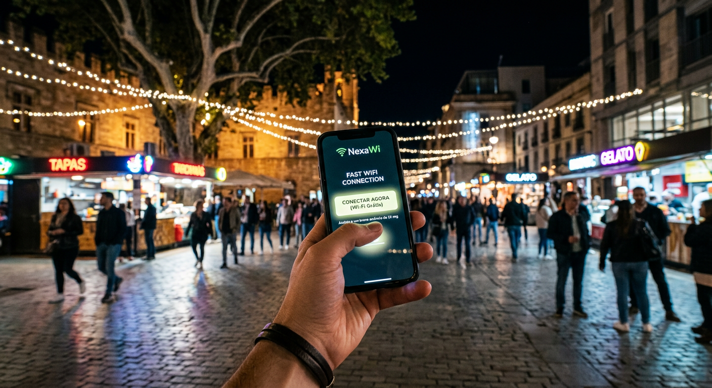 Pessoa conectando ao Wi-Fi